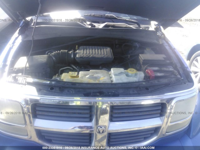 1D8GU58K57W639473 - 2007 DODGE NITRO SLT BLUE photo 10