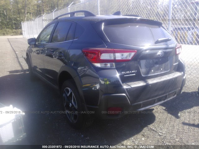 JF2GTALC5JH308609 - 2018 SUBARU CROSSTREK LIMITED GRAY photo 3