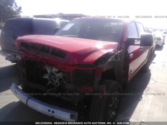 5TFEY5F10FX183525 - 2015 TOYOTA TUNDRA CREWMAX SR5 RED photo 2