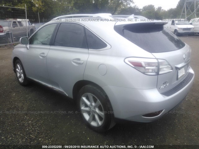 2T2BK1BA1AC046535 - 2010 LEXUS RX 350 SILVER photo 3