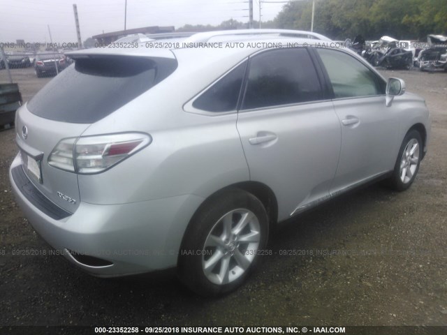 2T2BK1BA1AC046535 - 2010 LEXUS RX 350 SILVER photo 4