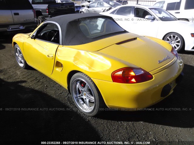 WP0CB29861U665250 - 2001 PORSCHE BOXSTER S YELLOW photo 3