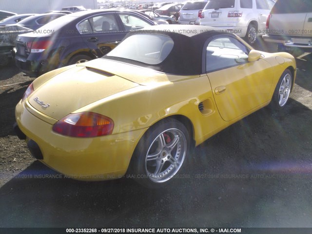 WP0CB29861U665250 - 2001 PORSCHE BOXSTER S YELLOW photo 4