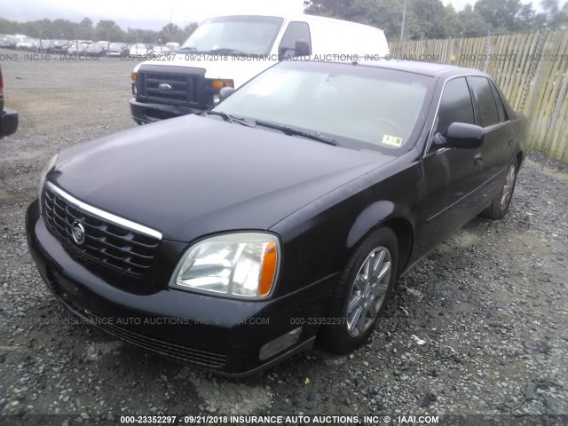 1G6KE57Y35U239970 - 2005 CADILLAC DEVILLE DHS BLACK photo 2