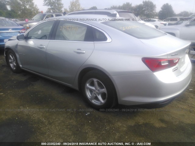 1G1ZB5STXHF255259 - 2017 CHEVROLET MALIBU LS 银色 照片 3