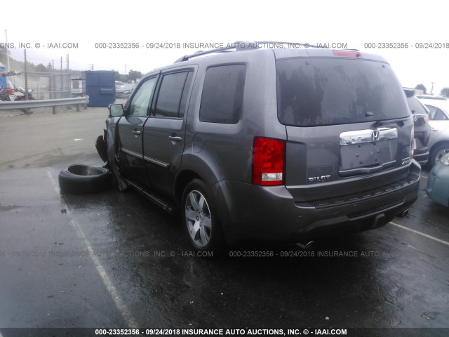 5FNYF4H98EB023871 - 2014 HONDA PILOT TOURING GRAY photo 3