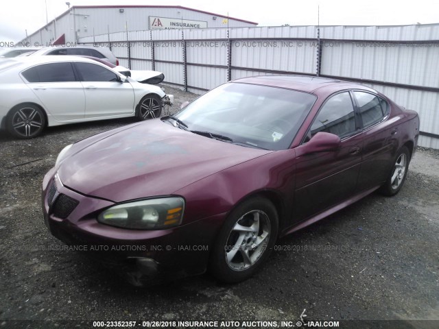 2G2WR524X41359206 - 2004 PONTIAC GRAND PRIX GTP BURGUNDY photo 2