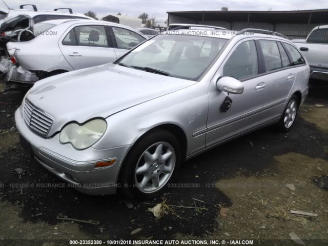 WDBRH61J34F464962 - 2004 MERCEDES-BENZ C 240 SPORTWAGON SILVER photo 2