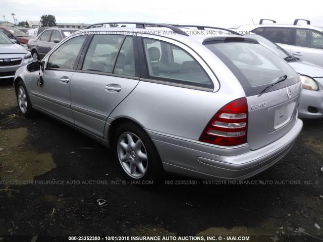 WDBRH61J34F464962 - 2004 MERCEDES-BENZ C 240 SPORTWAGON SILVER photo 3