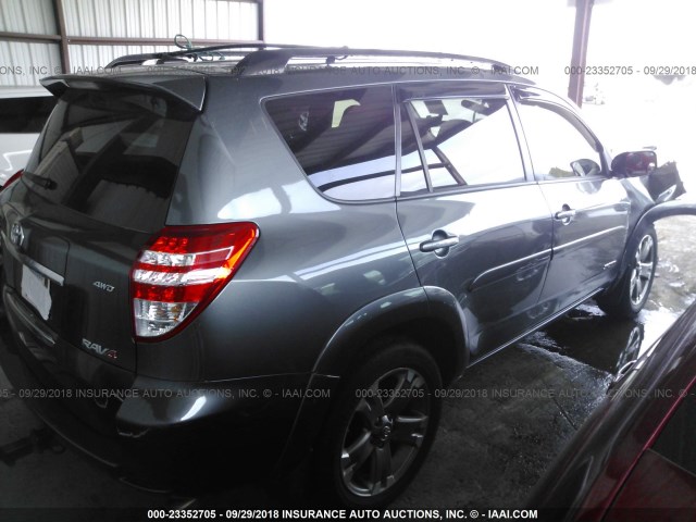 JTMRF4DV0C5052593 - 2012 TOYOTA RAV4 SPORT GRAY photo 4