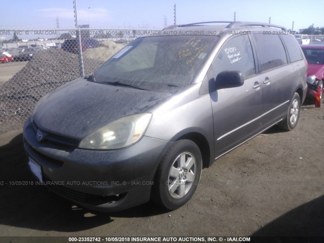 5TDZA23C34S004097 - 2004 TOYOTA SIENNA CE/LE GRAY photo 2