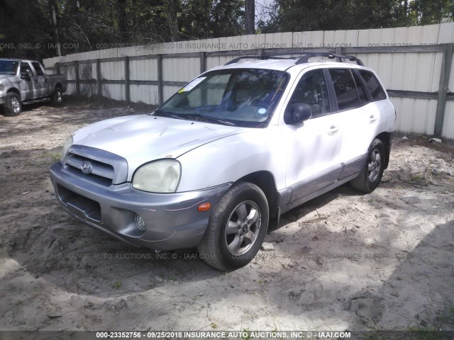 KM8SC13D56U036316 - 2006 HYUNDAI SANTA FE GLS/LIMITED WHITE photo 2