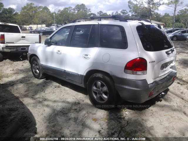 KM8SC13D56U036316 - 2006 HYUNDAI SANTA FE GLS/LIMITED WHITE photo 3