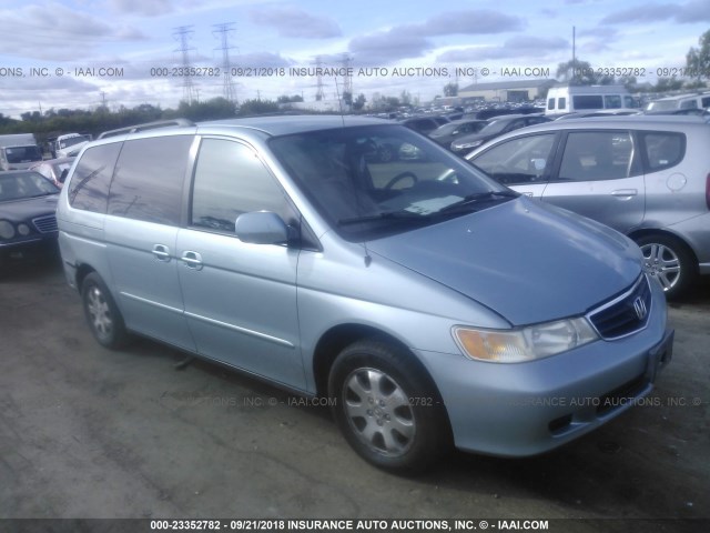 5FNRL18043B056666 - 2003 HONDA ODYSSEY EXL Light Blue photo 1