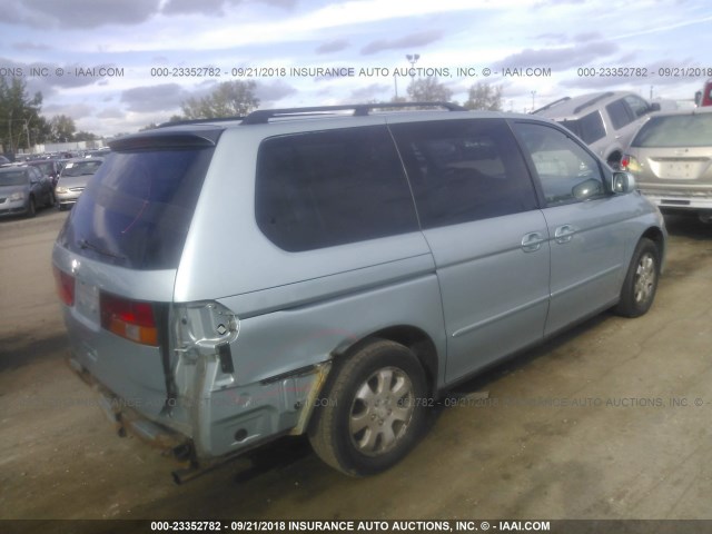 5FNRL18043B056666 - 2003 HONDA ODYSSEY EXL Light Blue photo 4