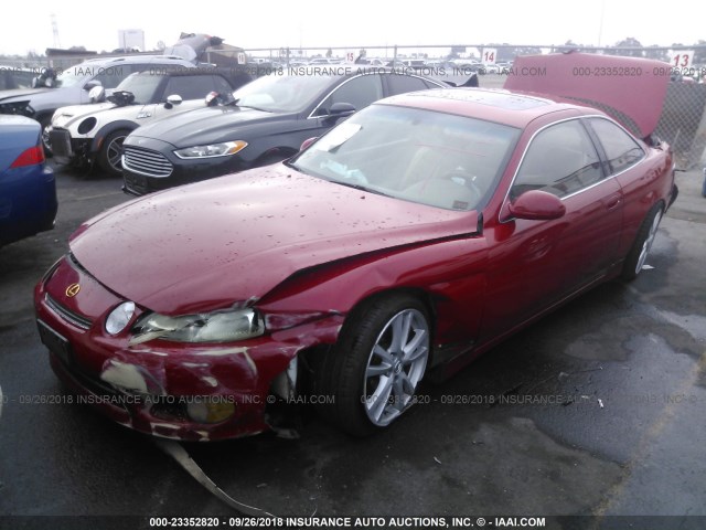 JT8CH32Y9W1001479 - 1998 LEXUS SC 400 RED photo 2