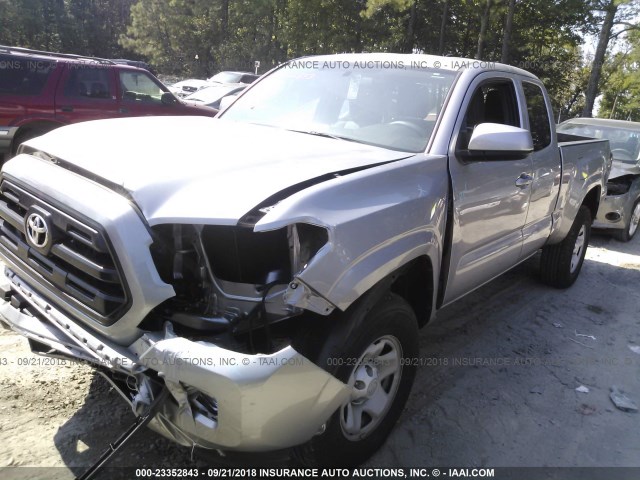 5TFRX5GNXGX062573 - 2016 TOYOTA TACOMA ACCESS CAB/SR/SR5 SILVER photo 2