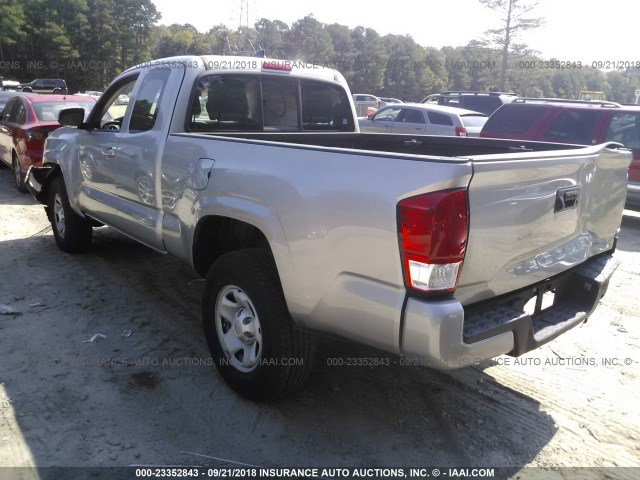 5TFRX5GNXGX062573 - 2016 TOYOTA TACOMA ACCESS CAB/SR/SR5 SILVER photo 3