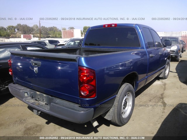 1D7HA18KX8J225498 - 2008 DODGE RAM 1500 ST BLUE photo 4