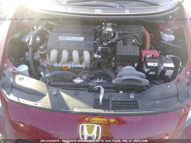 JHMZF1D66GS000852 - 2016 HONDA CR-Z EX RED photo 10