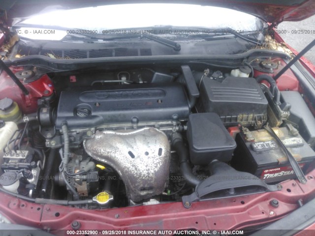 4T1BE46K07U184011 - 2007 TOYOTA CAMRY NEW GENERAT CE/LE/XLE/SE RED photo 10