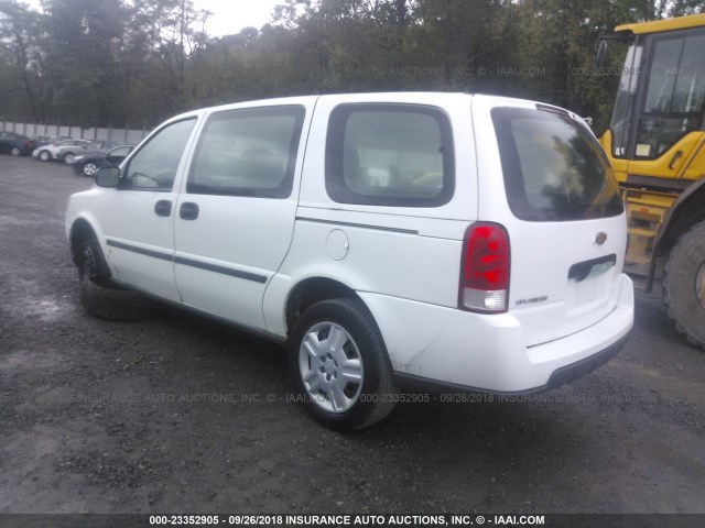 1GBDV13197D163542 - 2007 CHEVROLET UPLANDER INCOMPLETE WHITE photo 3