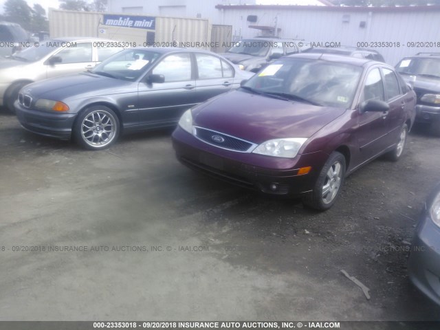 1FAHP34N57W179526 - 2007 FORD FOCUS ZX4/S/SE/SES Бордовый фото 2