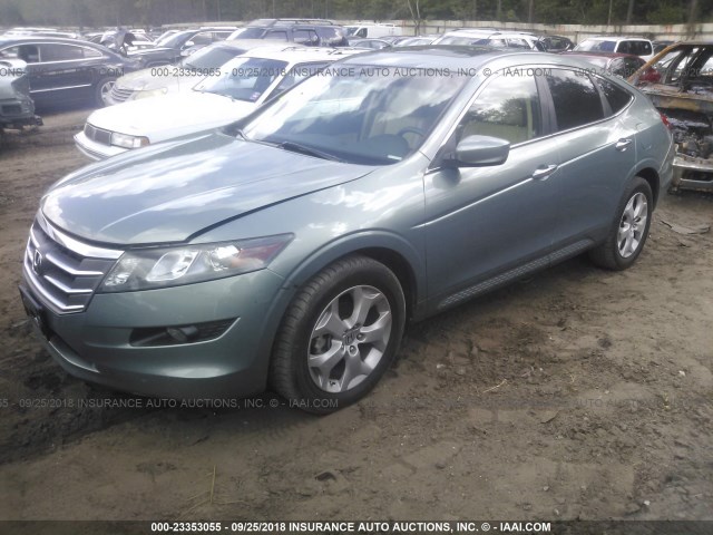 5J6TF1H54AL008582 - 2010 HONDA ACCORD CROSSTOUR EXL TURQUOISE photo 2