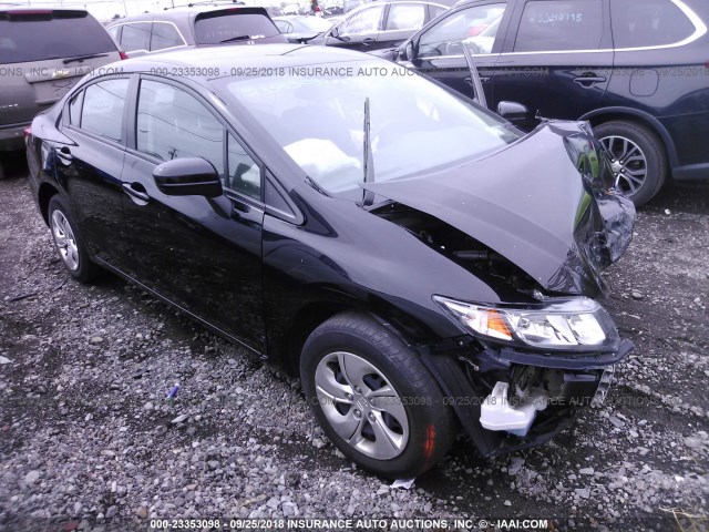 19XFB2F57EE250028 - 2014 HONDA CIVIC LX BLACK photo 1