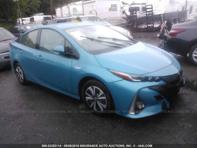 JTDKARFP1H3046719 - 2017 TOYOTA PRIUS PRIME  BLUE photo 1