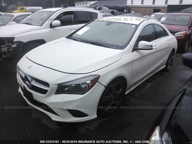 WDDSJ4GB4EN117357 - 2014 MERCEDES-BENZ CLA 250 4MATIC WHITE photo 2