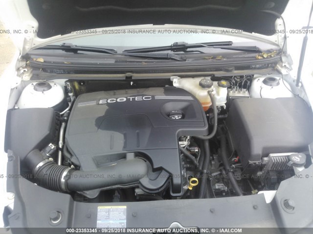 1G1ZC5E06AF185814 - 2010 CHEVROLET MALIBU 1LT WHITE photo 10