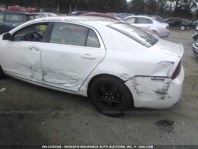 1G1ZC5E06AF185814 - 2010 CHEVROLET MALIBU 1LT WHITE photo 6