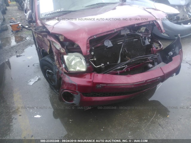 5TBRN34133S377834 - 2003 TOYOTA TUNDRA ACCESS CAB SR5 RED photo 6