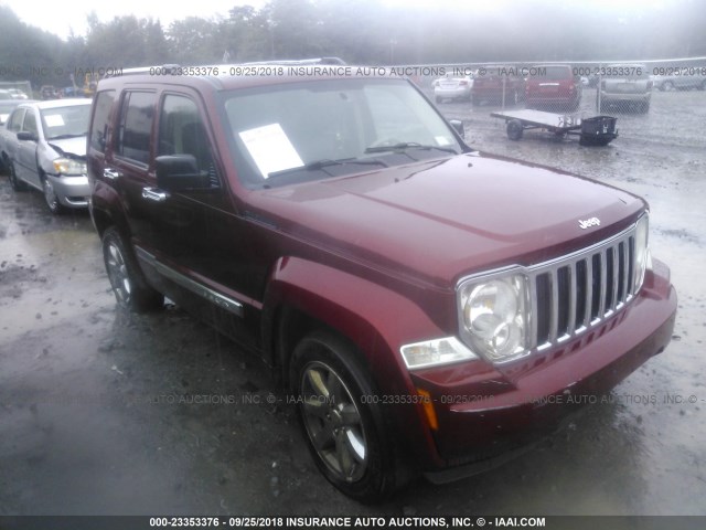 1J8GN58K28W173989 - 2008 JEEP LIBERTY LIMITED RED photo 1