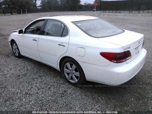 JTHBA30G655091840 - 2005 LEXUS ES 330 WHITE photo 3