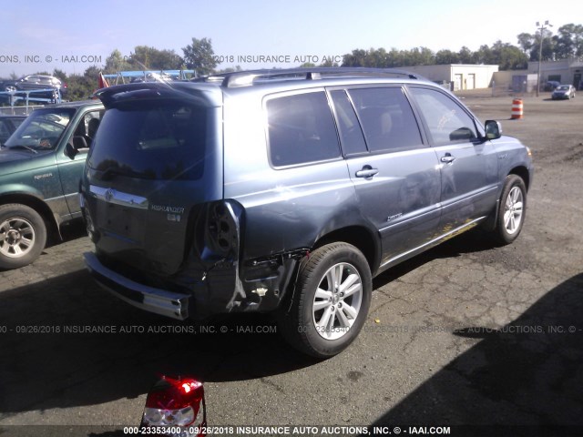 JTEEW21A970049095 - 2007 TOYOTA HIGHLANDER HYBRID BLUE photo 4