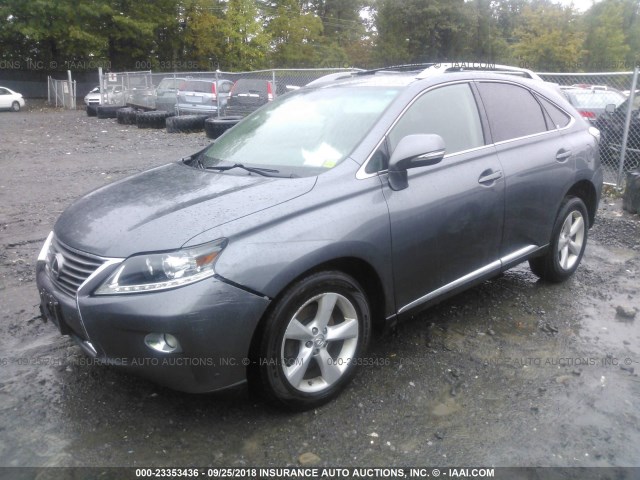 2T2BK1BA6DC207059 - 2013 LEXUS RX 350/BASE/F SPORT GRAY photo 2