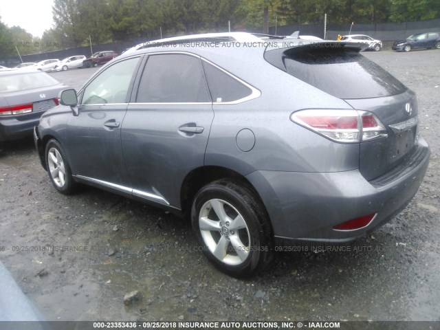 2T2BK1BA6DC207059 - 2013 LEXUS RX 350/BASE/F SPORT GRAY photo 3