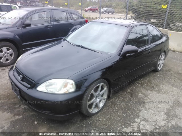 1HGEM1151XL057814 - 1999 HONDA CIVIC SI/SIR BLACK photo 2