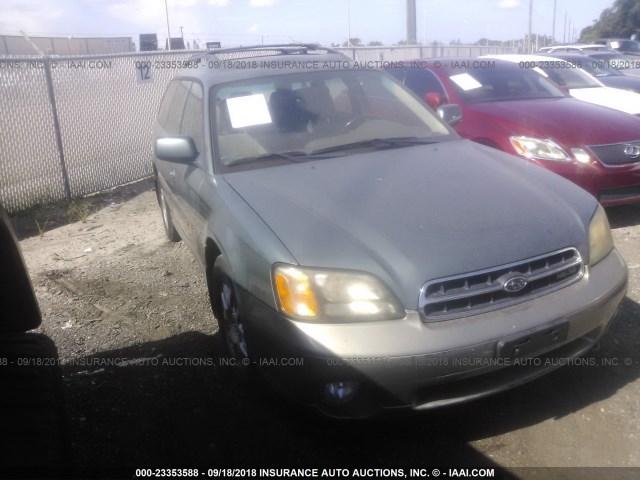 4S3BH896917642488 - 2001 SUBARU LEGACY OUTBACK H6 3.0 VDC GREEN photo 1