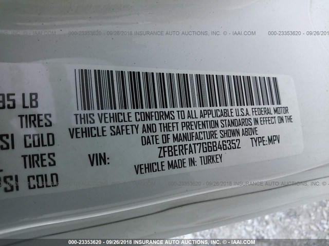 ZFBERFAT7G6B46352 - 2016 RAM PROMASTER CITY  白色 照片 9