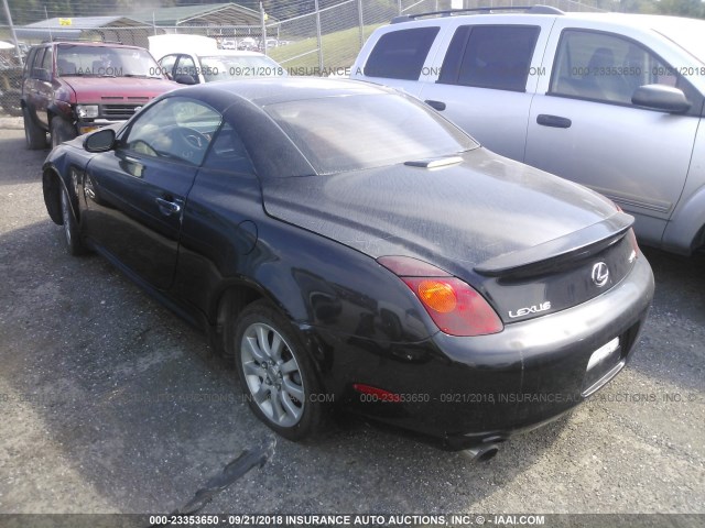 JTHFN48Y040055940 - 2004 LEXUS SC 430 BLACK photo 3