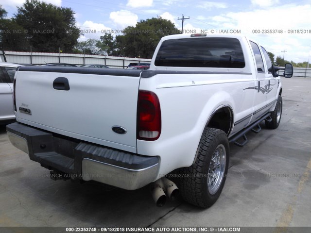 1FTWW31R28EE58404 - 2008 FORD F350 SRW SUPER DUTY WHITE photo 4