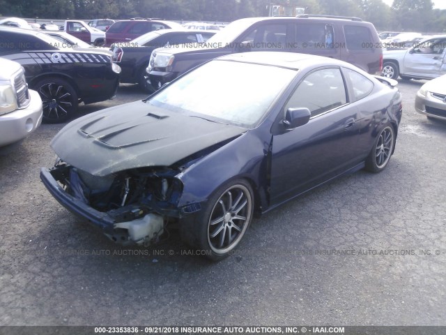 JH4DC54883C010332 - 2003 ACURA RSX BLUE photo 2