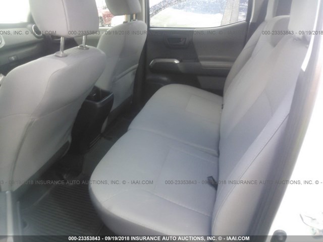 5TFAZ5CN8JX055027 - 2018 TOYOTA TACOMA DBL CAB/SR5/TRD SPORT/OR WHITE photo 8