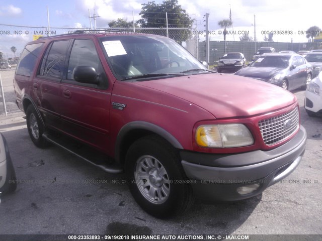 1FMRU1561YLB71814 - 2000 FORD EXPEDITION XLT RED photo 1