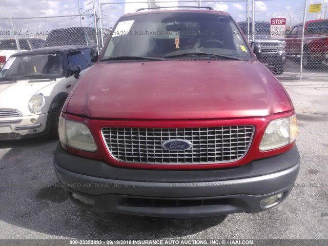 1FMRU1561YLB71814 - 2000 FORD EXPEDITION XLT RED photo 6