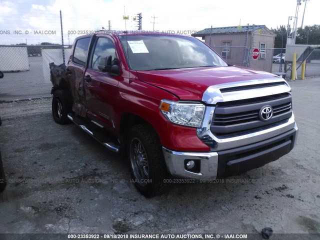 5TFEM5F13EX082439 - 2014 TOYOTA TUNDRA CREWMAX SR5 RED photo 1