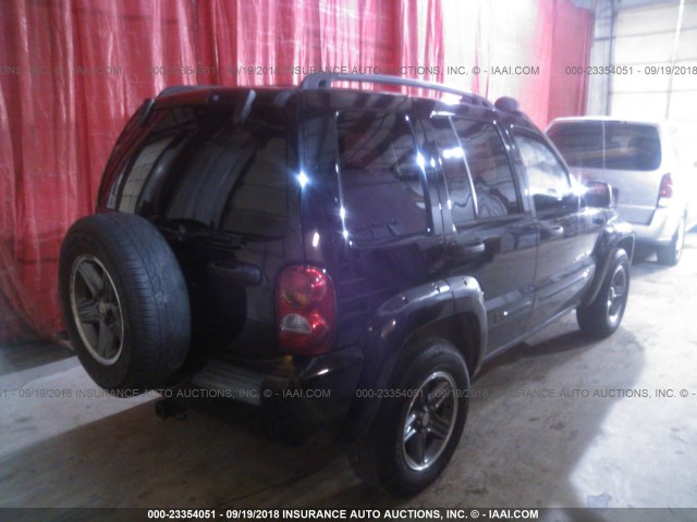1J4GL38K63W695139 - 2003 JEEP LIBERTY RENEGADE BLACK photo 4